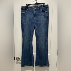 WHBM White House Black Market Skinny Flare Jeans 10 S NWT